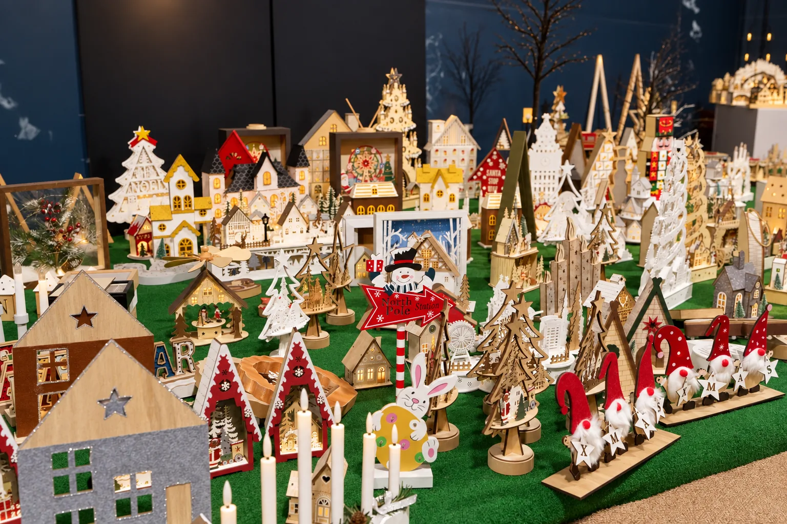 Christmas village table