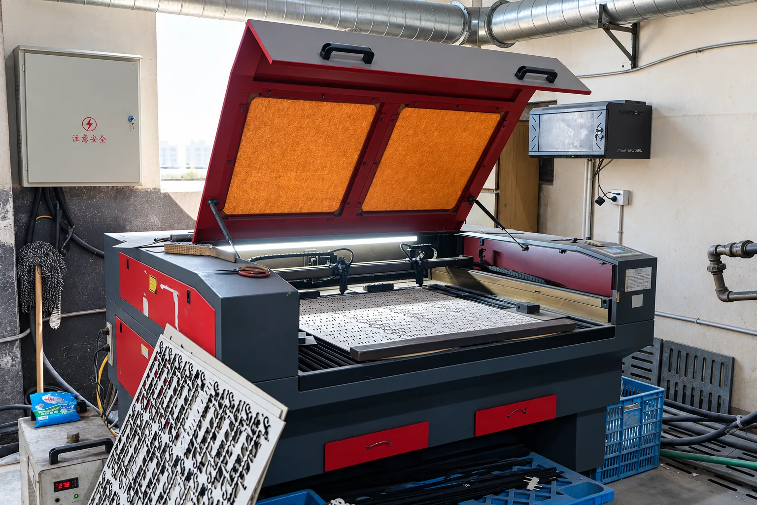 Precision cutting equipment detail